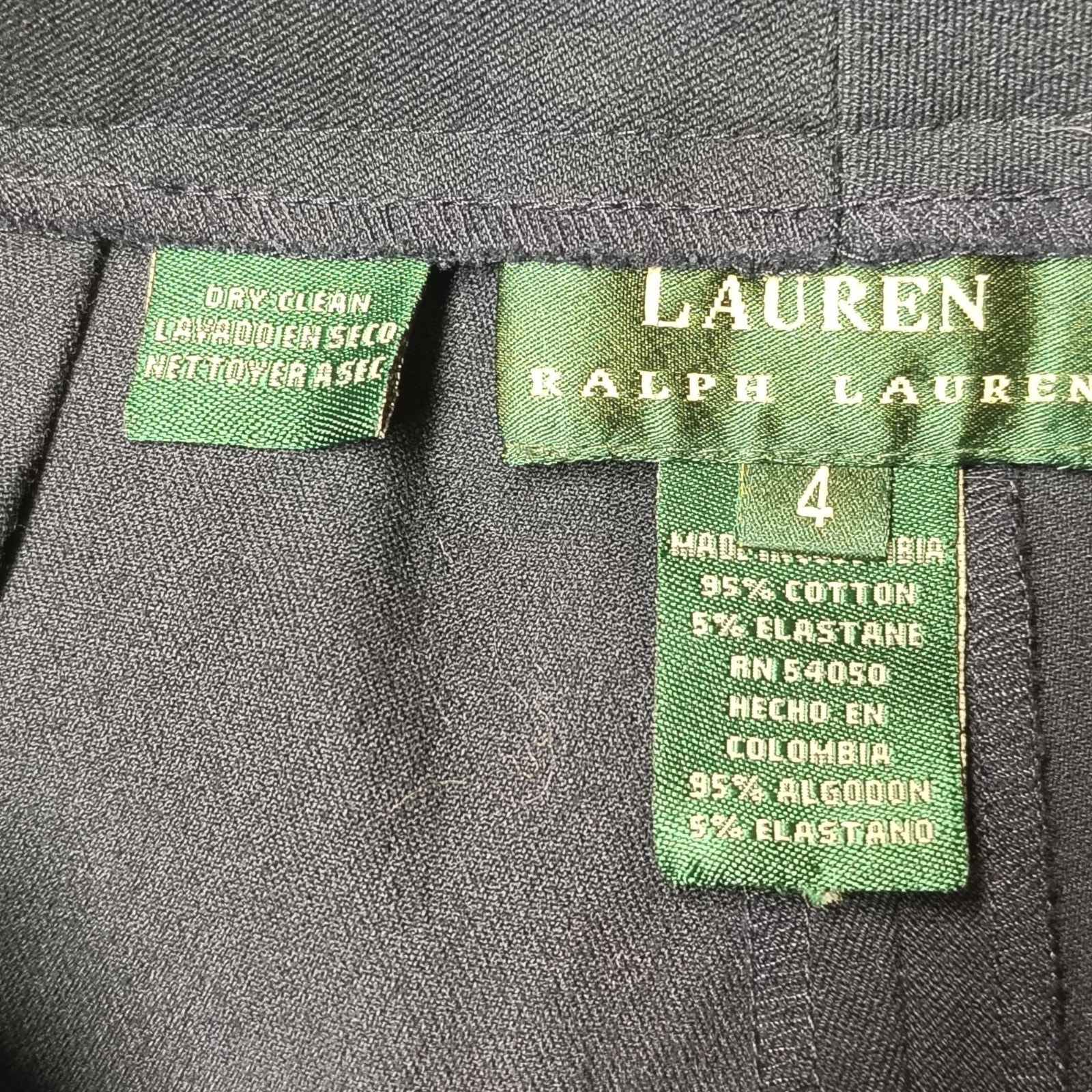 Lauren Ralph Lauren Navy Stretch Dress Pants Women's 8 Straight Career 27x31